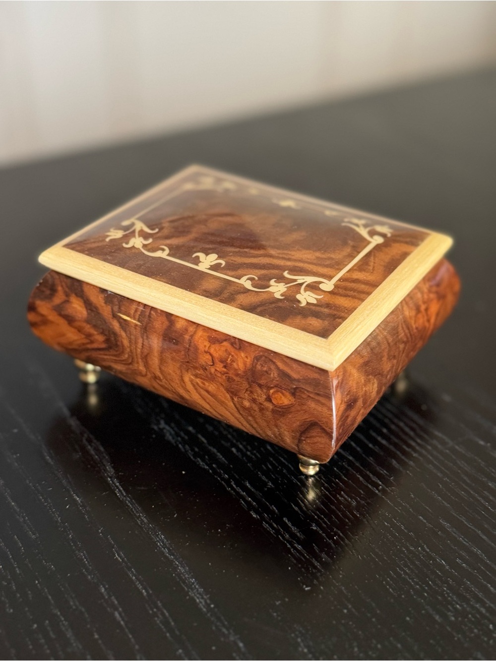Vintage Italian Inlaid Music Box 🇮🇹